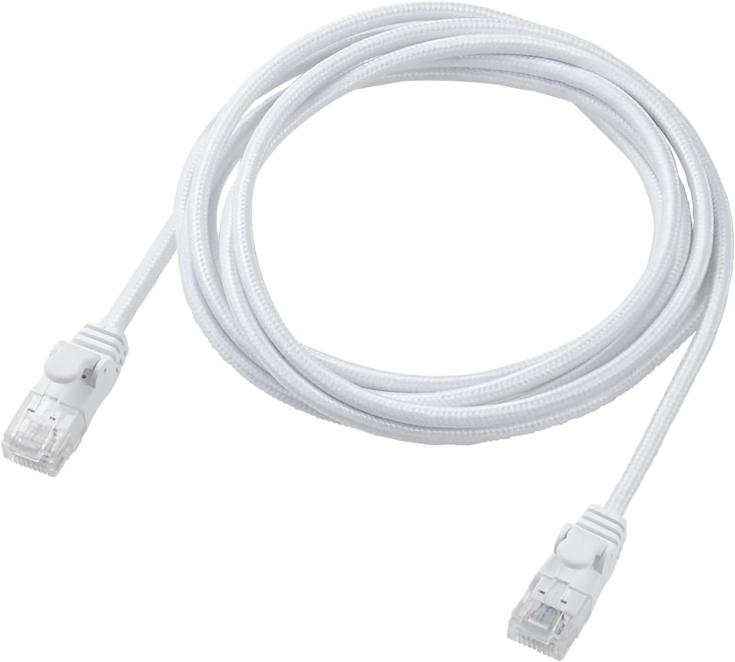 エレコム LANケーブル CAT6A 3m 爪折れ防止 メッシュケーブル