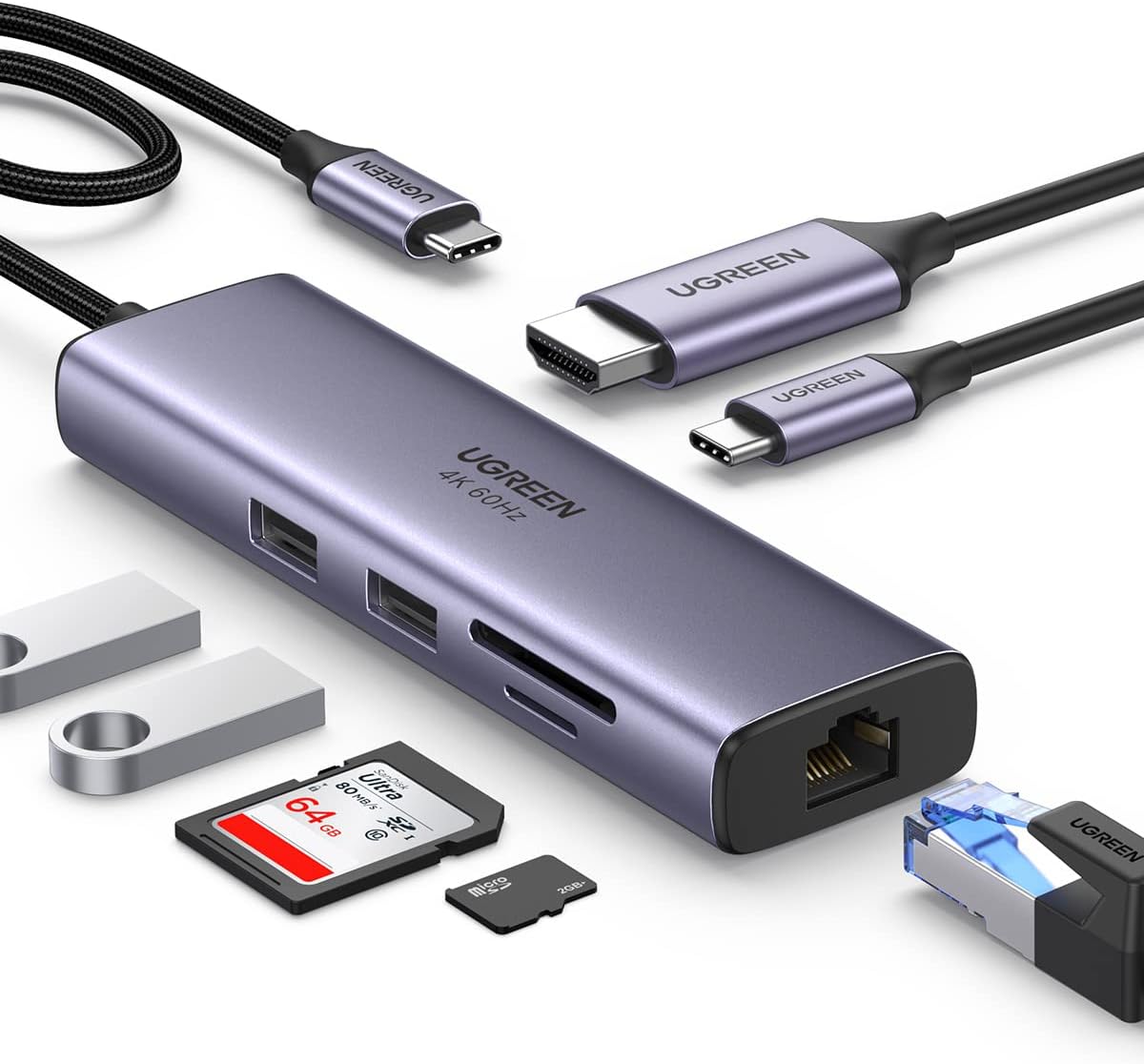 UGREEN Revodok 107 USB Cハブ 7-IN-1